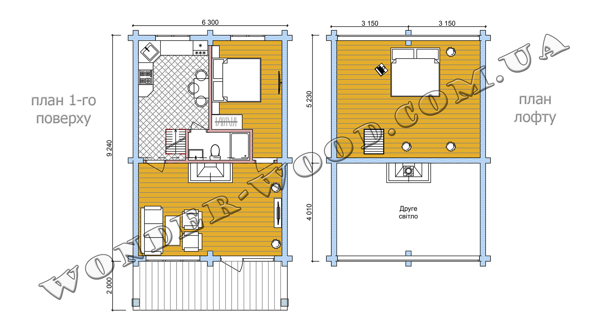 Haus aus einer Holzbar "NEAPEL"-6