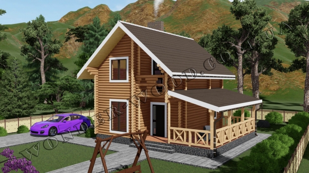 Wooden house "BERGEN Plus"-1